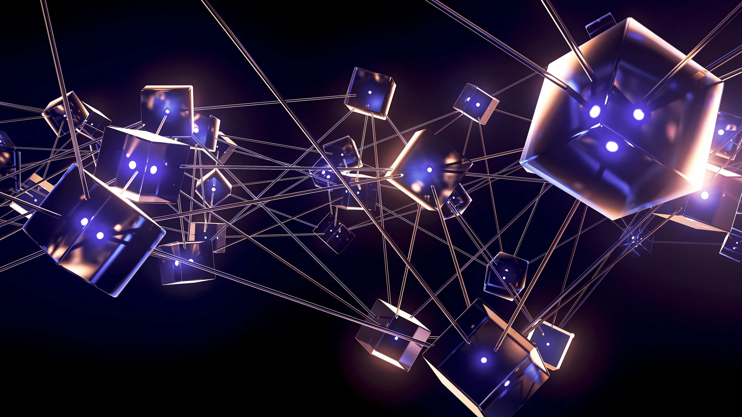 Conceptual illustration of a unified digital identity seamlessly connecting to multiple blockchain networks, symbolizing interoperability and chain abstraction in Web3.