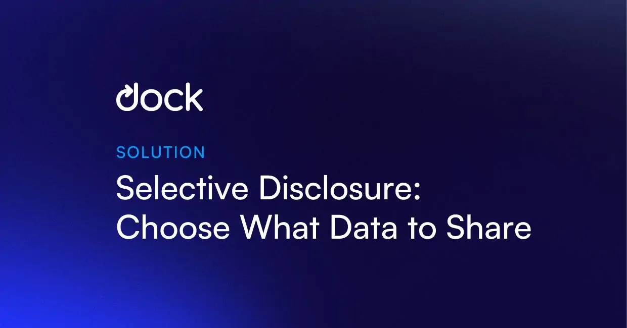 ONT ID selective disclosure privacy feature