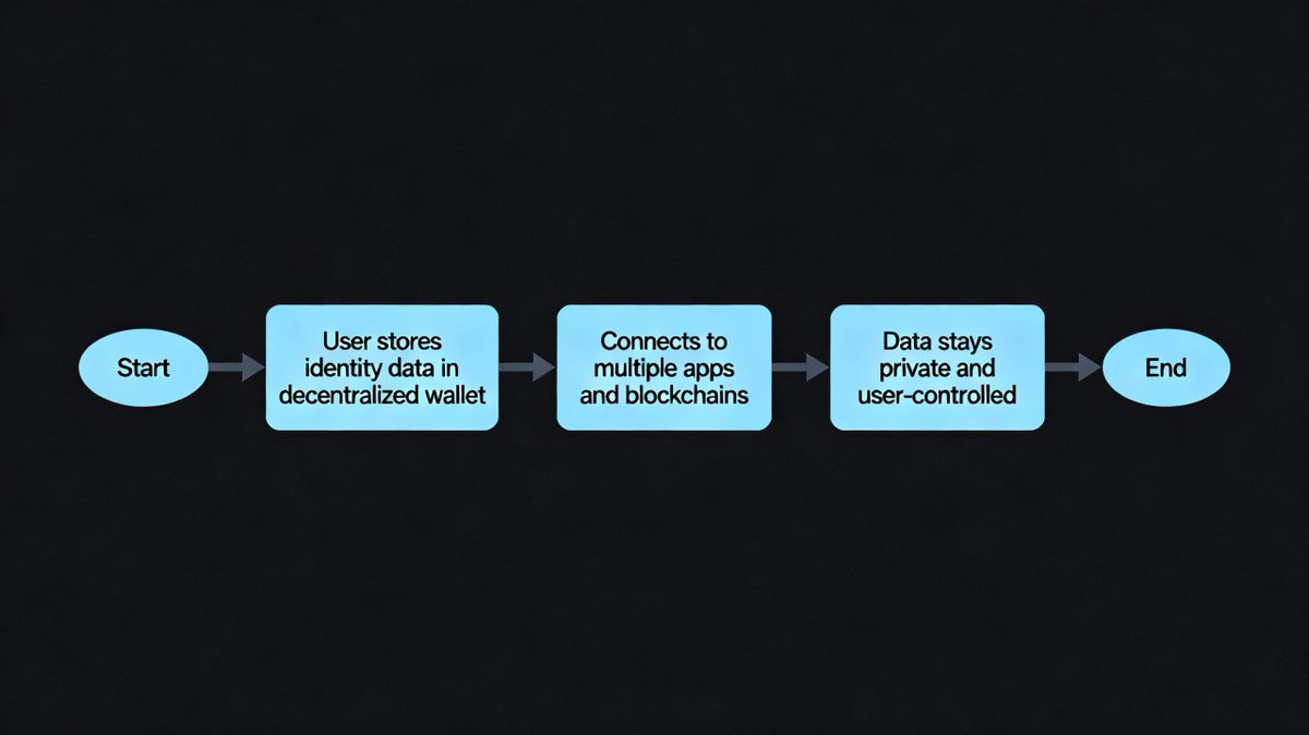User managing decentralized identity wallet across multiple blockchains with idOS Network in 2025