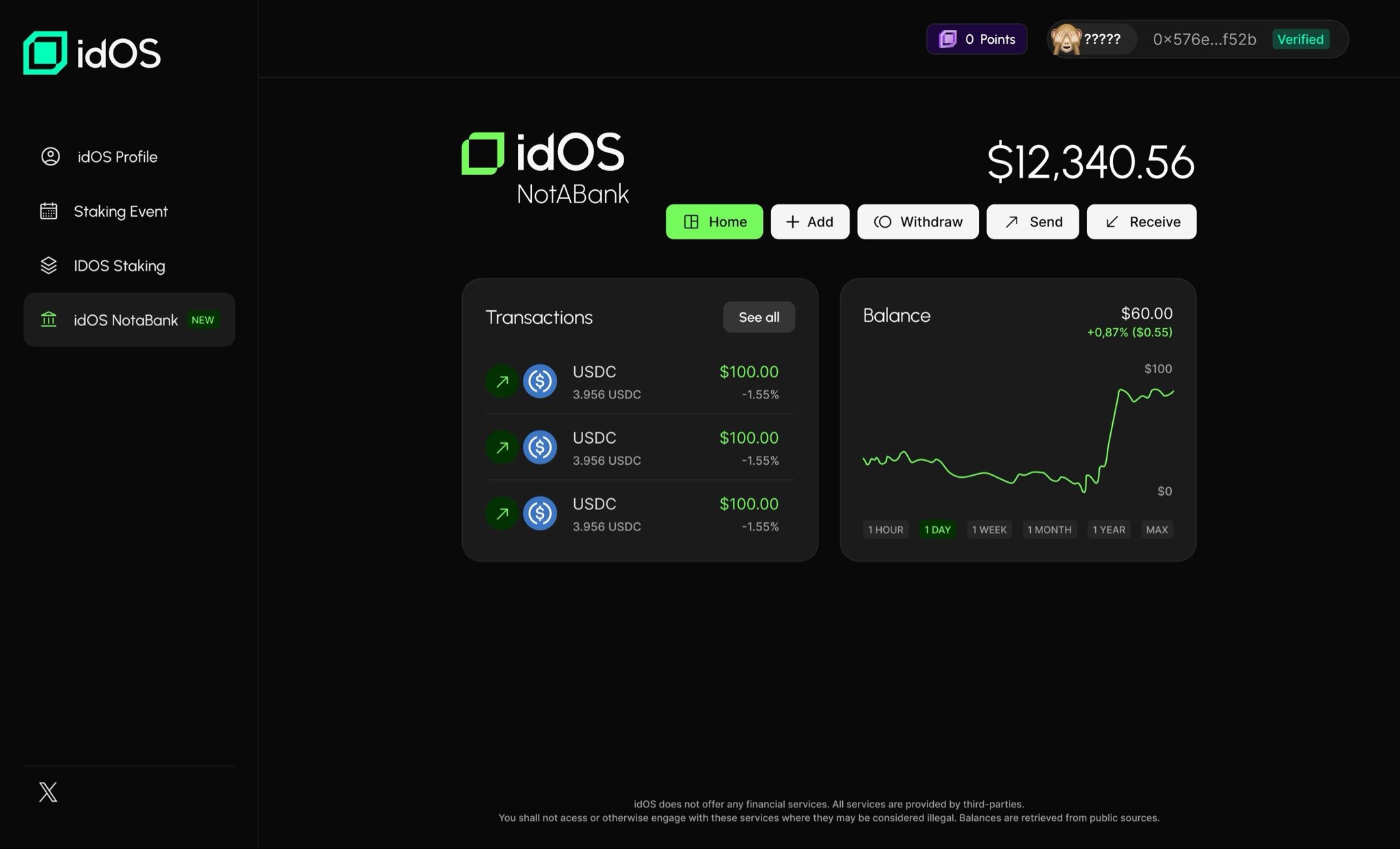 idOS Network self-sovereign identity dashboard