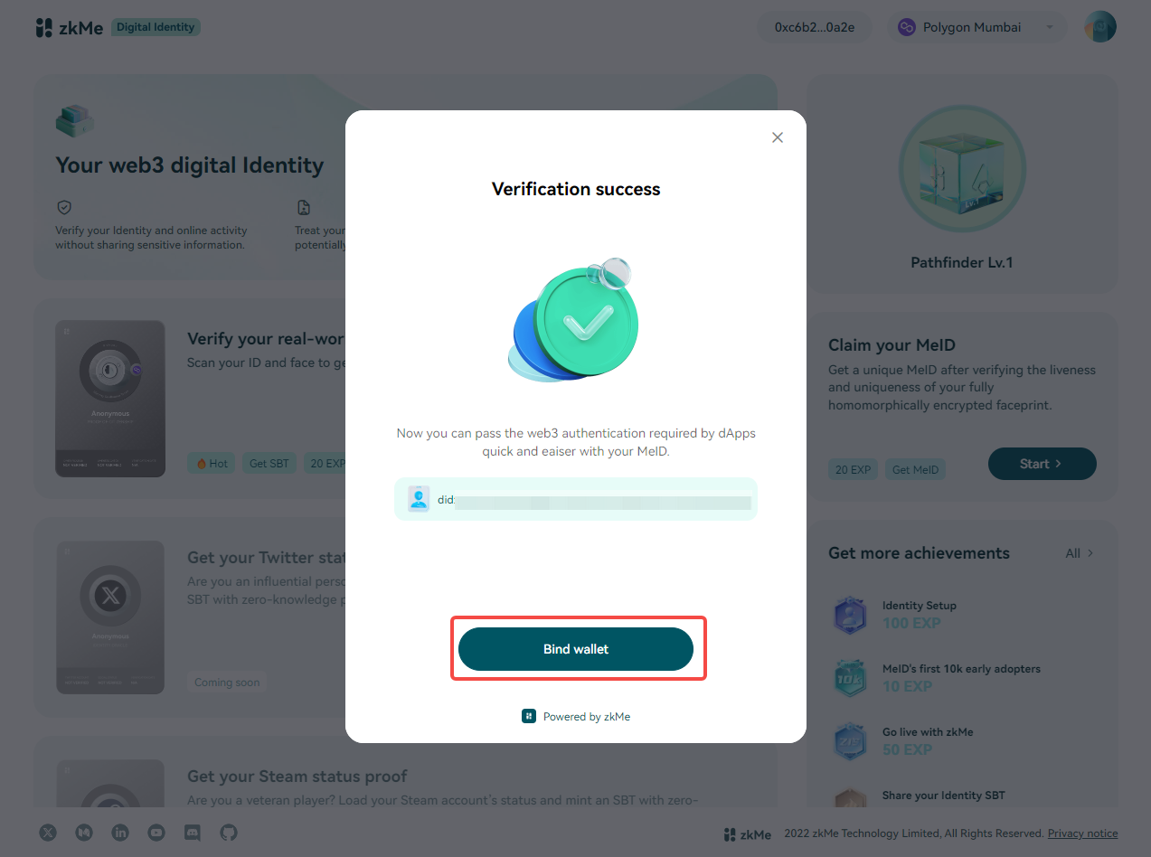 zkMe zk KYC wallet