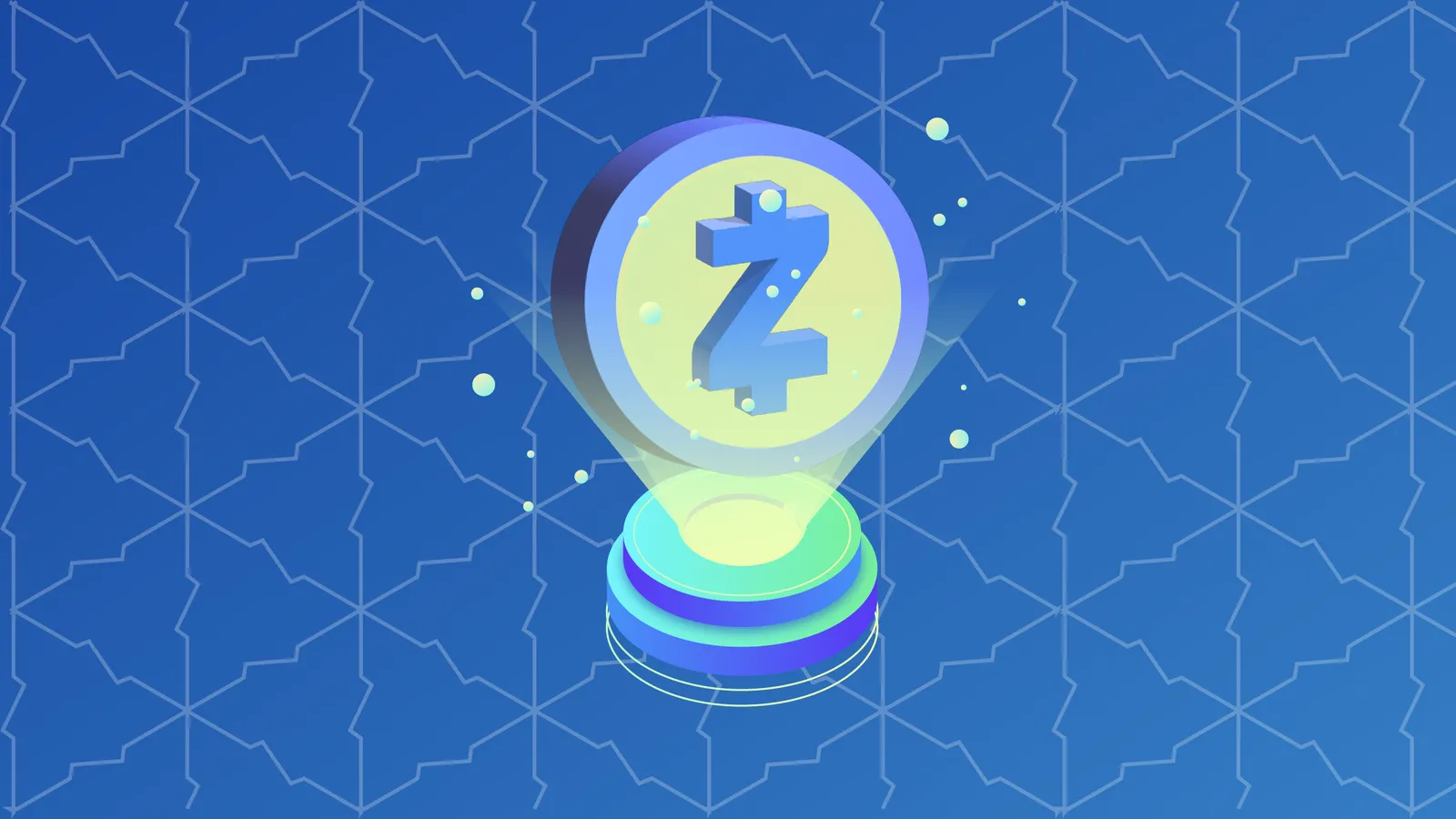 Abstract illustration of a locked crypto wallet emitting zero-knowledge (ZK) proofs to verify on-chain reputation and credentials without revealing personal data, emphasizing blockchain privacy and security