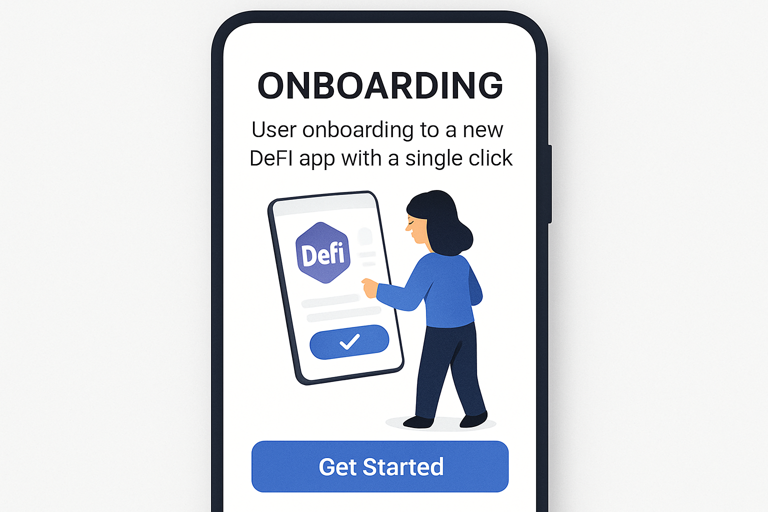 user onboarding to a new DeFi app with a single click